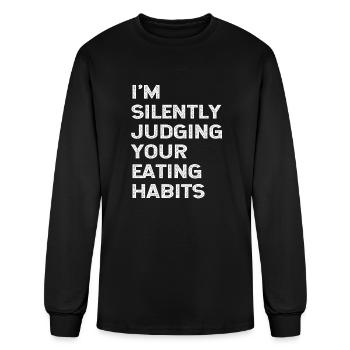 Funny Registered Dietitian Dietician Eating Gift - Men's Long Sleeve T-Shirt - black - Front
