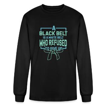 Karate Black Belt - Men's Long Sleeve T-Shirt - black - Front