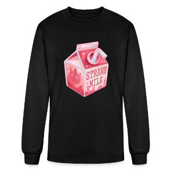 Strawberry Milk - Men's Long Sleeve T-Shirt - black - Front