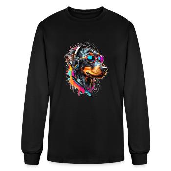Cool Dachshund - Men's Long Sleeve T-Shirt - black - Front