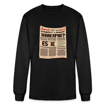 Newspapers, art, news. - Men's Long Sleeve T-Shirt - black - Front