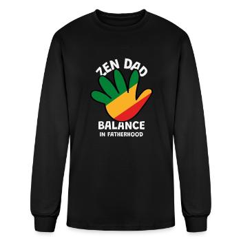 Zen Dad Balance in fatherhood - Men's Long Sleeve T-Shirt - black - Front