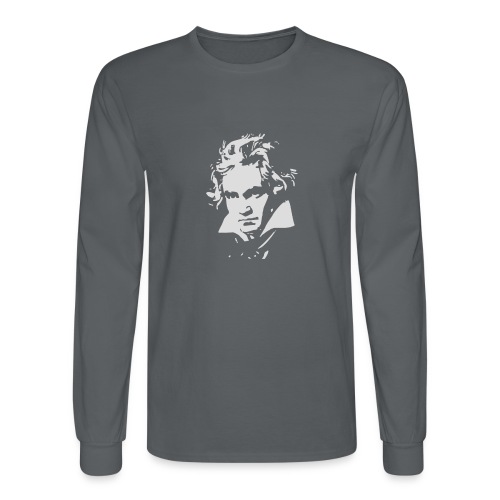 Ludvig Van Beethoven negative for dark shirts - Men's Long Sleeve T-Shirt