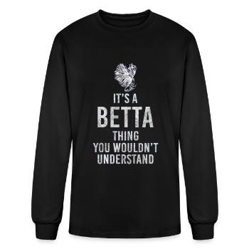 Underwater Aquarist Pet Ornamental Fish - Men's Long Sleeve T-Shirt - black - Front
