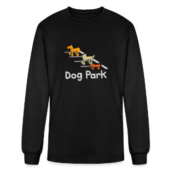 ComputerGear Dog Park Parking - Men's Long Sleeve T-Shirt - black - Front