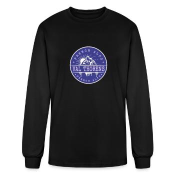 Val Thorens Vintage French Alps Ski - Men's Long Sleeve T-Shirt - black - Front