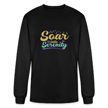 Soar Into Serenity - Men's Long Sleeve T-Shirt - black - Front
