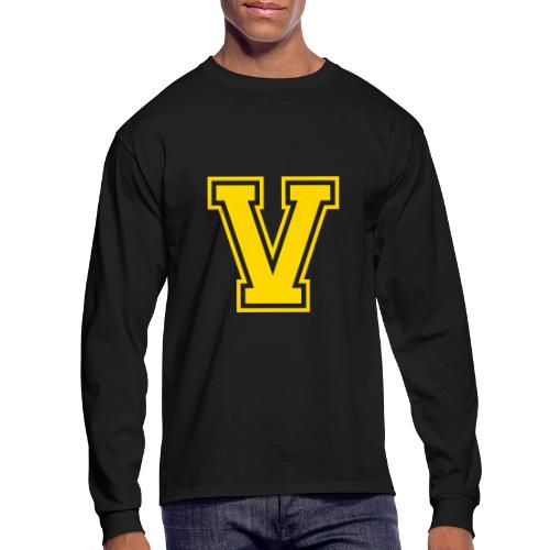 Letter V – Capital Athletic Alphabet Monogram - Men's Long Sleeve T-Shirt