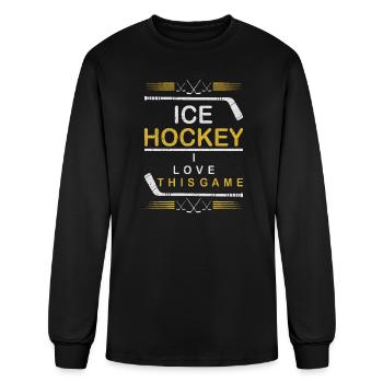 Ice Hockey I Love This Game - Men's Long Sleeve T-Shirt - black - Front