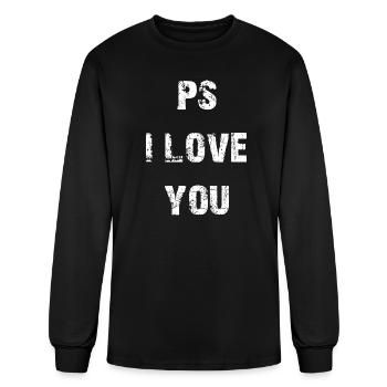 PS I Love You  - Men's Long Sleeve T-Shirt - black - Front