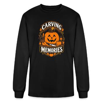 Carving Memories Tshirt - Men's Long Sleeve T-Shirt - black - Front
