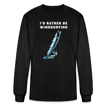 Windsurfer Water Sports Windsurfing - Men's Long Sleeve T-Shirt - black - Front