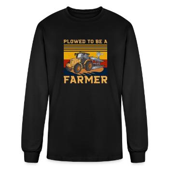 Plowed To Be A Farmer - Men's Long Sleeve T-Shirt - black - Front