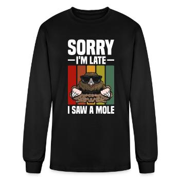 Mole lover | moles animals gift idea - Men's Long Sleeve T-Shirt - black - Front