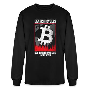 Amusing Cycles Of Bears And Motivational Bulls - Men's Long Sleeve T-Shirt - black - Front