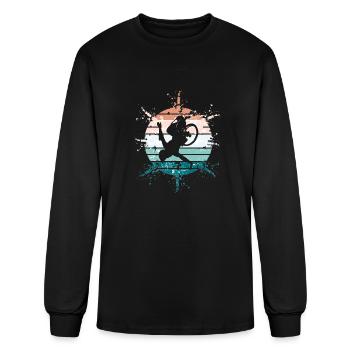 Retro WCMX Wheelchair Skater Splash - Men's Long Sleeve T-Shirt - black - Front