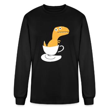 Tea Rex - Men's Long Sleeve T-Shirt - black - Front