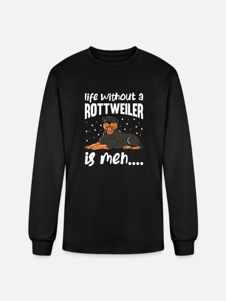 Life Without Rottweiler Is Meh - Men's Long Sleeve T-Shirt - black