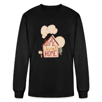 Home Sweet Home A House And The Caption Home Sweet - Men's Long Sleeve T-Shirt - black - Front