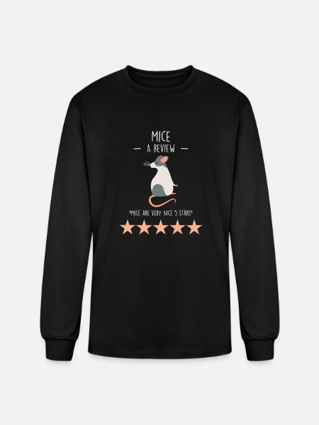 Mouse Review - Men's Long Sleeve T-Shirt - black