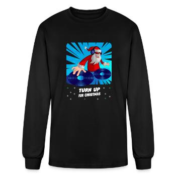 Turn Up For Christmas - Men's Long Sleeve T-Shirt - black - Front
