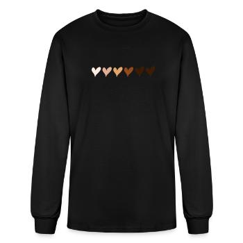 Black Lives Matter Hearts - Men's Long Sleeve T-Shirt - black - Front