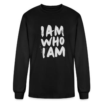 i am who i am - Men's Long Sleeve T-Shirt - black - Front