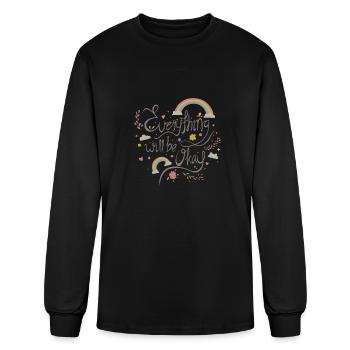 everything will be ok - Men's Long Sleeve T-Shirt - black - Front