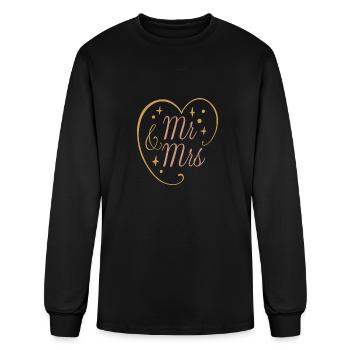 Mr and Mrs - Men's Long Sleeve T-Shirt - black - Front