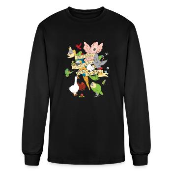 Cuddle All The Birds - Men's Long Sleeve T-Shirt - black - Front