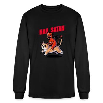 Hail Satan - Men's Long Sleeve T-Shirt - black - Front