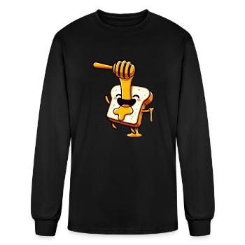 Toast with Honey Beekeeper Bee Honey - Men's Long Sleeve T-Shirt - black - Front
