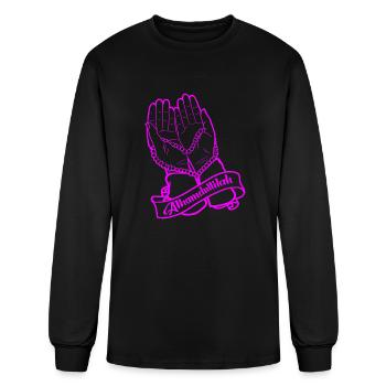 Praying hands (Lineart) - Men's Long Sleeve T-Shirt - black - Front
