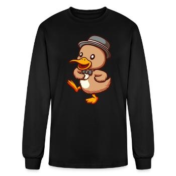 Dancer Duck - Men's Long Sleeve T-Shirt - black - Front