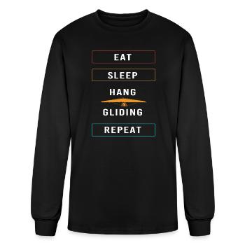 Hanggliding Pilot Parachute Hang Gliders - Men's Long Sleeve T-Shirt - black - Front