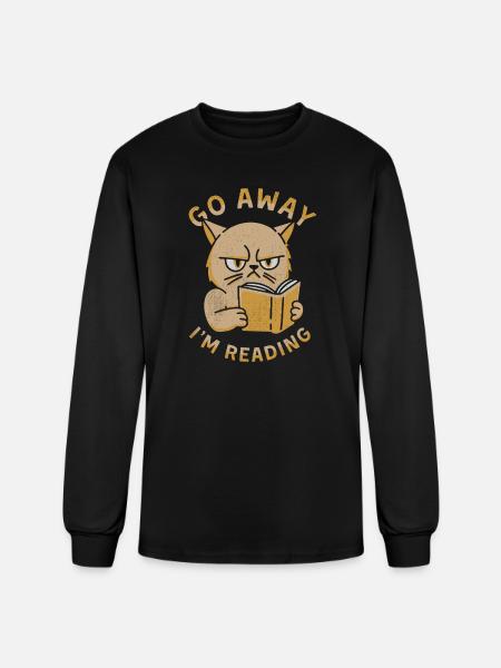 Go Away I'm Reading - Men's Long Sleeve T-Shirt - black