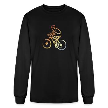 Vintage Mountain Biker - Men's Long Sleeve T-Shirt - black - Front