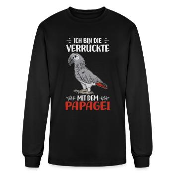 parrots - Men's Long Sleeve T-Shirt - black - Front