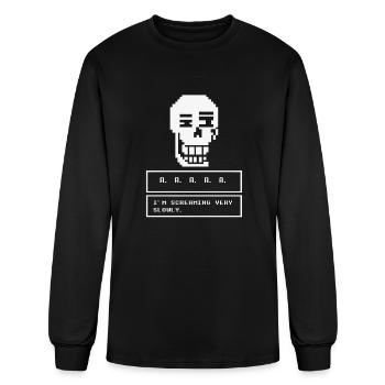 undertale skull - Men's Long Sleeve T-Shirt - black - Front