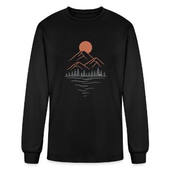 BREATHE - Men's Long Sleeve T-Shirt - black - Front