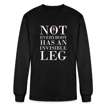 Funny Leg Amputee Handicap - Men's Long Sleeve T-Shirt - black - Front
