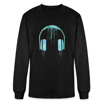 Earphone Ink - Men's Long Sleeve T-Shirt - black - Front