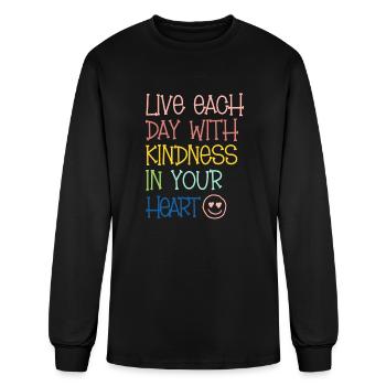 Live With Kindness In Your Heart - Men's Long Sleeve T-Shirt - black - Front