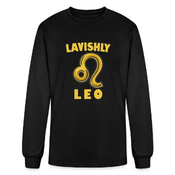 Lavishly Leo - Men's Long Sleeve T-Shirt - black - Front