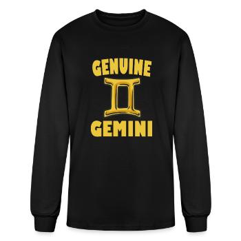 Genuinely Gemini - Men's Long Sleeve T-Shirt - black - Front