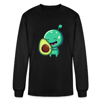 Green Alien Avocado: Fusion exotique - T-shirt à manches longues Homme - noir - Devant