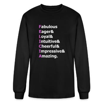 Felicia Name - Men's Long Sleeve T-Shirt - black - Front
