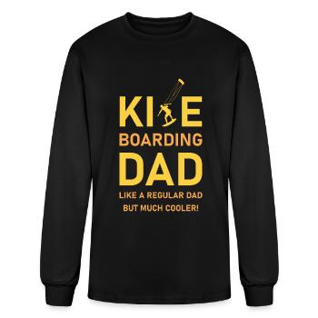 Kite boarding dad - Kitesurfing - Wind Kiteboarder - Men's Long Sleeve T-Shirt - black - Front
