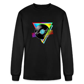 PHONOGRAPH NEVER FORGET RETRO VINYL - Men's Long Sleeve T-Shirt - black - Front