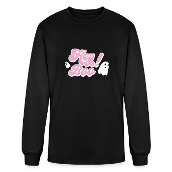 hey boo - Men's Long Sleeve T-Shirt - black - Front